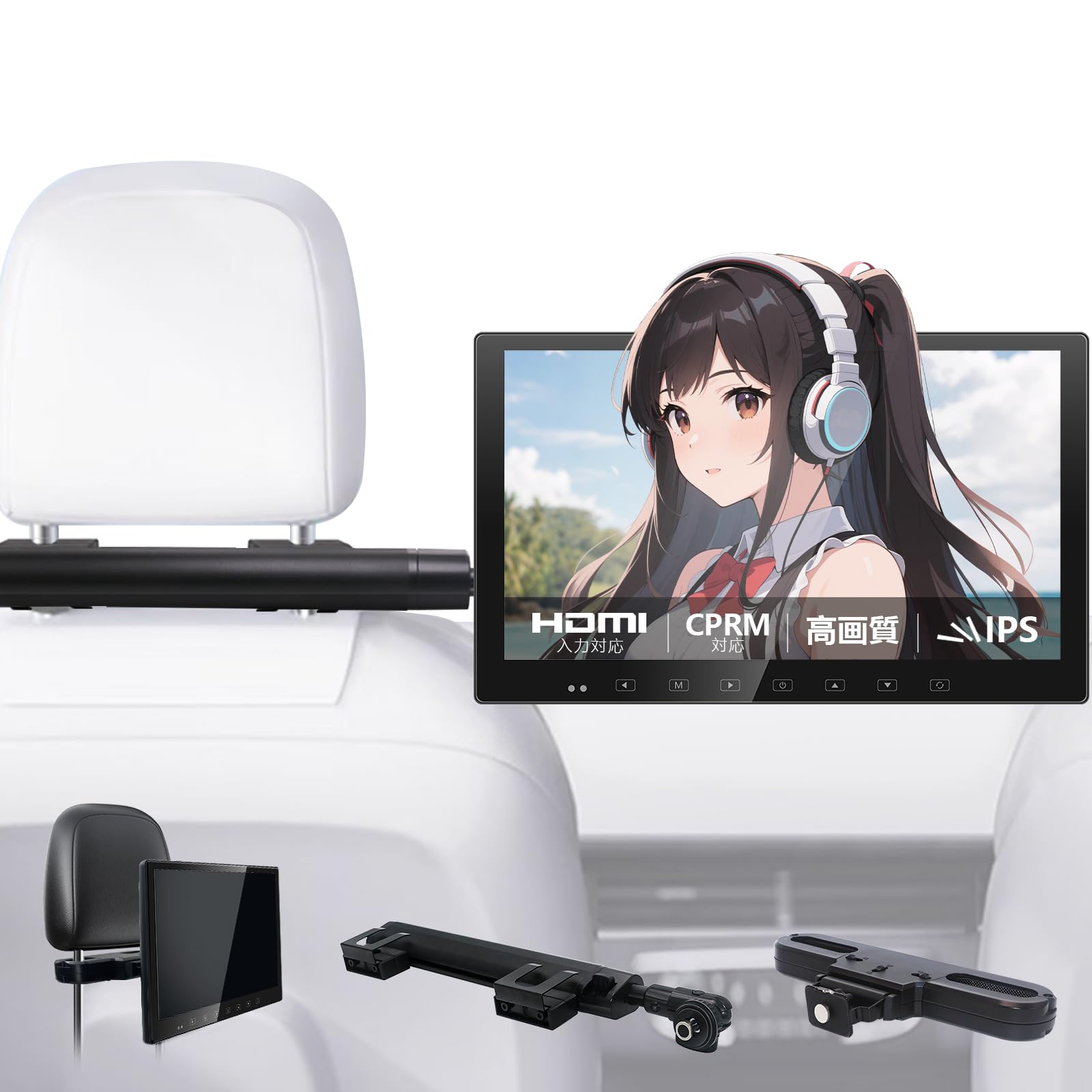 Amazon.co.jp: 【公式・一年保証】SAKUKA 超薄型 ヘッドレストモニター